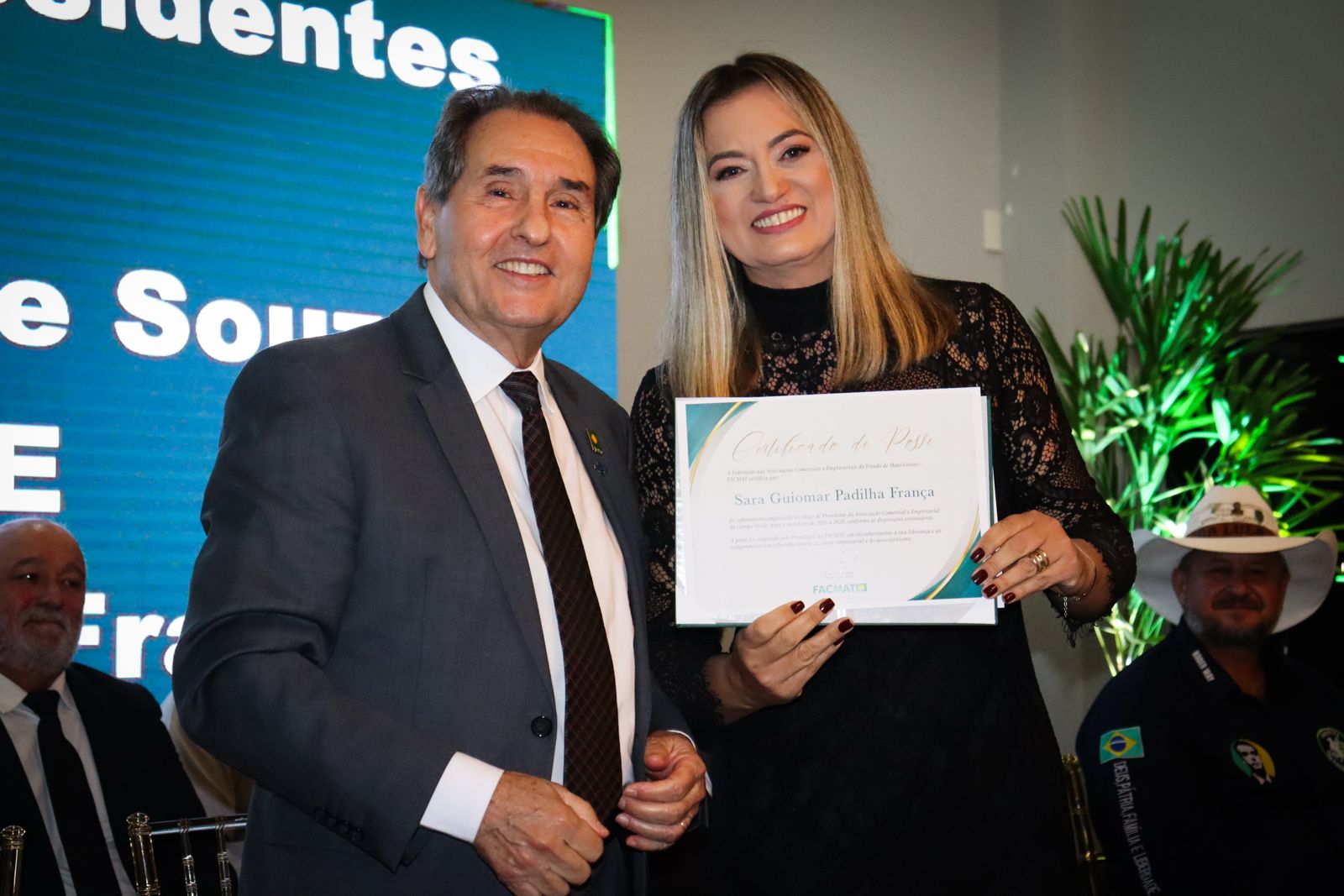 Presidente da Facmat prestigia posse da nova diretoria da Acicave em Campo Verde