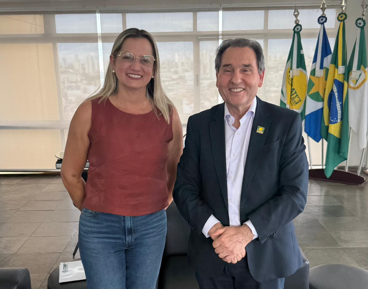 Presidente da Facmat recebe visita da nova presidente da Associação Comercial de Campo Verde